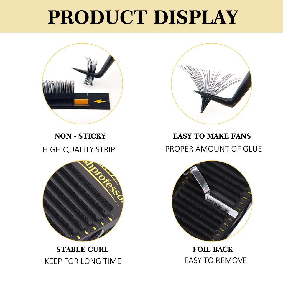 Premium individual false eyelash extensions for natural volume by HSF Marketplace