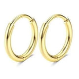 Drperfect 1Pair Flat Back Earrings for Women Surgical Steel Earrings for Sensitive Ears Hoop Stud Cartilage Tragus Piercings