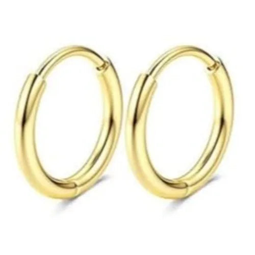 Drperfect 1Pair Flat Back Earrings for Women Surgical Steel Earrings for Sensitive Ears Hoop Stud Cartilage Tragus Piercings
