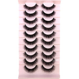 HSF Marketplace 3D faux mink hair false eyelashes, 10 pairs of fluffy lashes in assorted styles