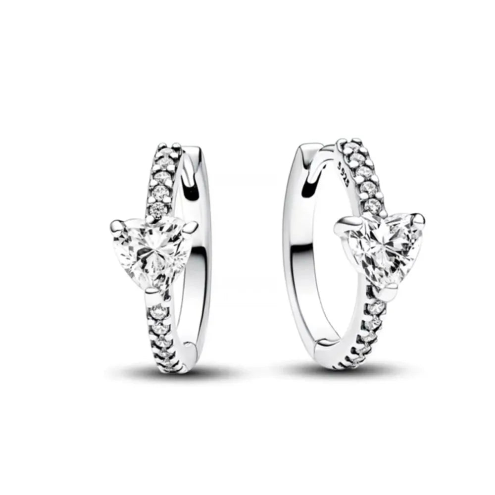 925 silver butterfly square heart-shaped earrings by HSF Marketplace, delicate women's jewelry gift pair