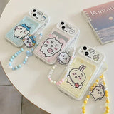 Cute cartoon anime Chiikawa card wallet case for iPhone 11–16, HSF Marketplace phone case