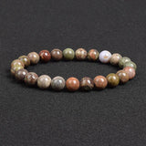 Genuine Natural Stone Bracelet Apatite Lapis Lazuli Agate Crystal Tiger Eye High Quality Gem Beads Bracelet Homme Jewelry Bangle