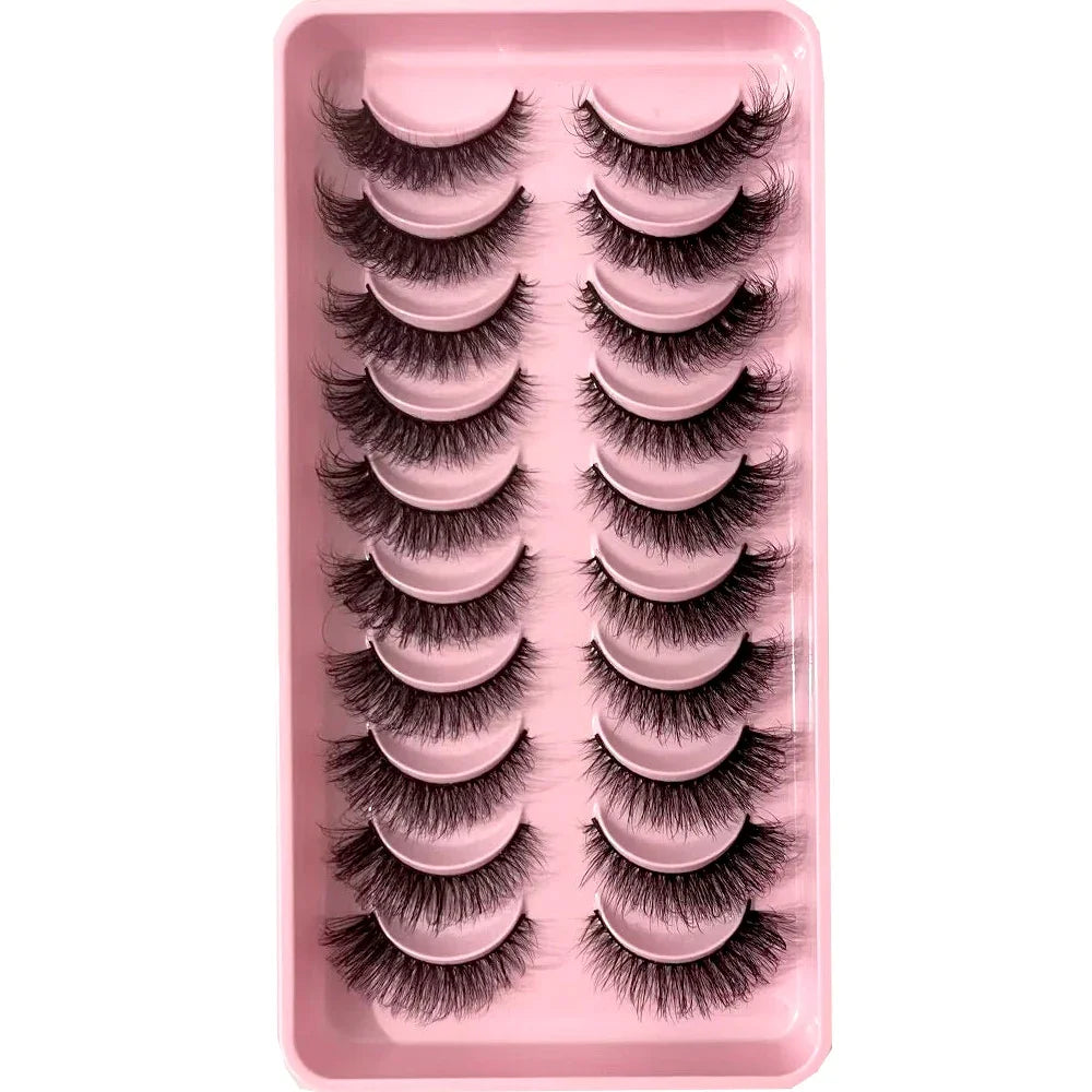 3D faux mink hair false eyelashes, 10 pairs of fluffy HSF Marketplace lashes
