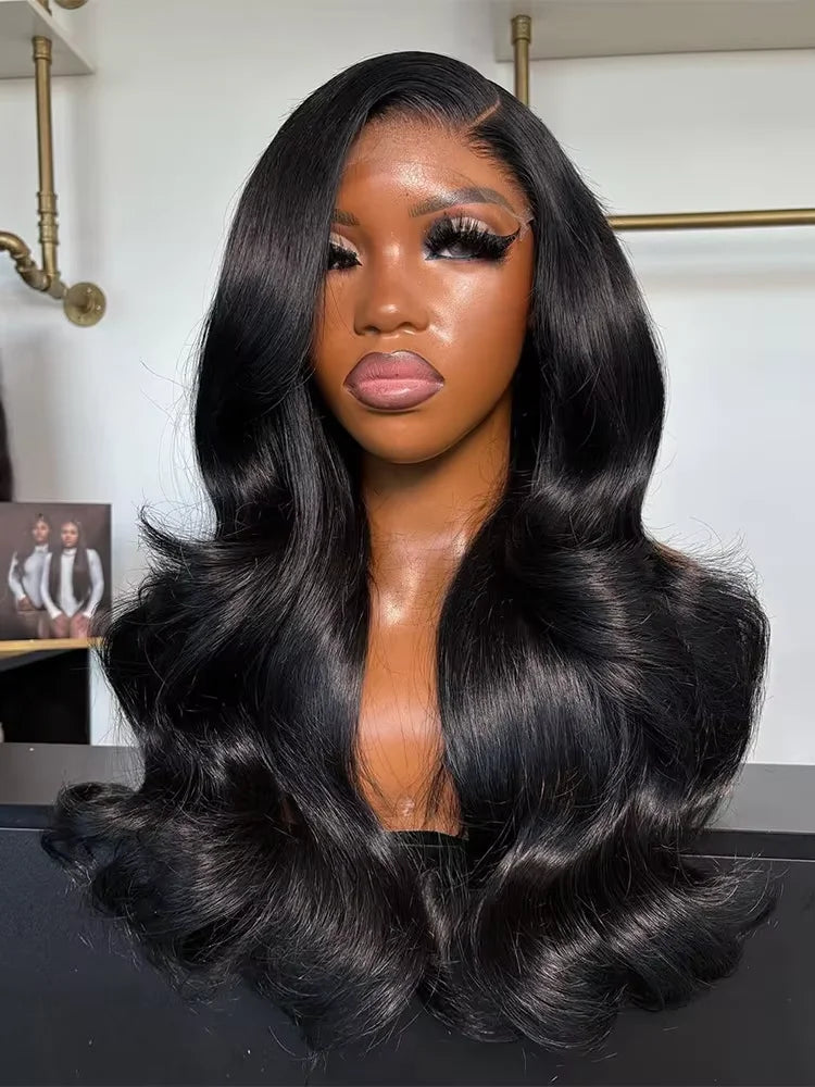 18 24 Inch  HD Transparent Lace Frontal Wigs Body Wave Human Hair 13x4 Lace Front Wig Medium Length Closure Wigs For Women