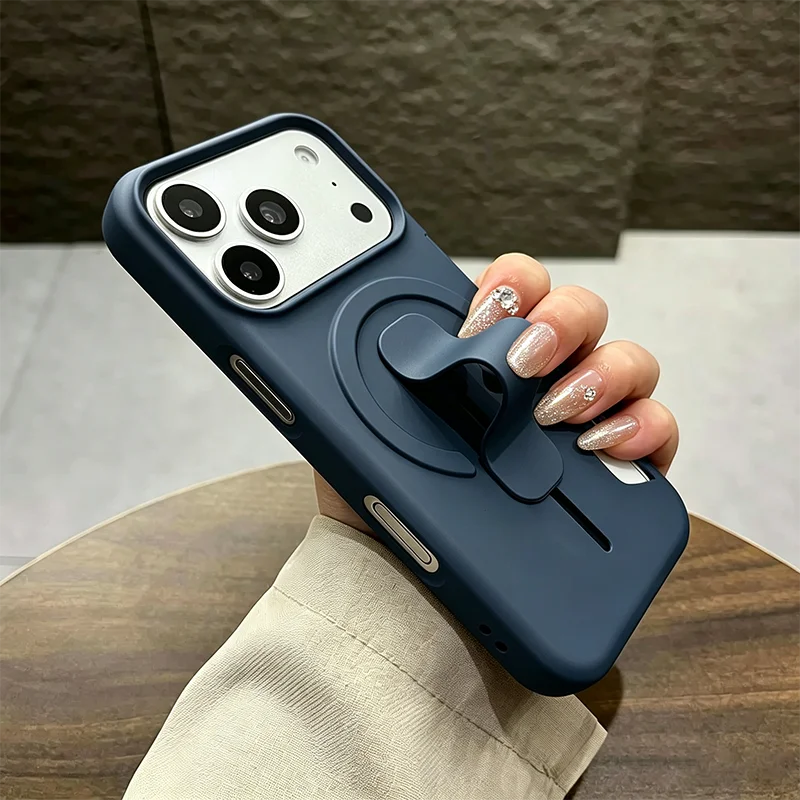 Magnetic card holder kickstand case for iPhone 17 Pro Max by HSF Marketplace