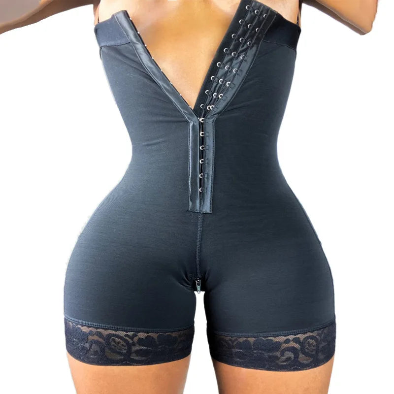 Women’s Colombian girdle shapewear bodysuit with tummy control, waist shaping, butt lift, and thigh slimming support