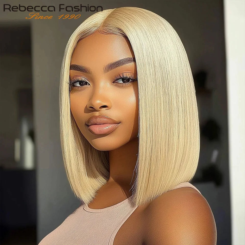 Hot pink human hair bob wig with lace front, straight style, 13x5 inch lace, 180 density, for women, by HSF Marketplace