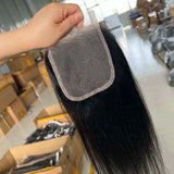Human Hair Bundles with 4x4 Closure 18A Straight Bundles Human Hair Weft With 13X4 Frontal Real Burmese Remy Hair Extension Sale