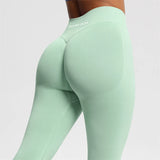 HSF Marketplace women's seamless bum shaping leggings with ribbed band and scrunch butt detail for yoga and fitness