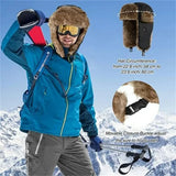 Women's Russian faux fur trapper aviator hat with warm earflaps and winter flaps in a fluffy design