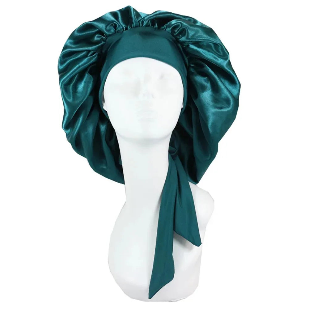 Satin sleeping cap for women, hair care bonnet nightcap by HSF Marketplace