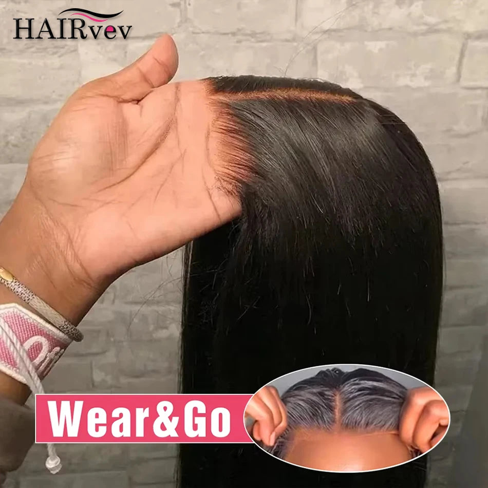 Glueless Wigs Human Hair 7x5 Pre Cut Lace Closure 13x6 Straight HD Lace Frontal Human Hair Wigs For Women Pre Pluck Wear And Go