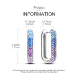 925 sterling silver hoop earrings with night sky gemstones, HSF Marketplace jewelry