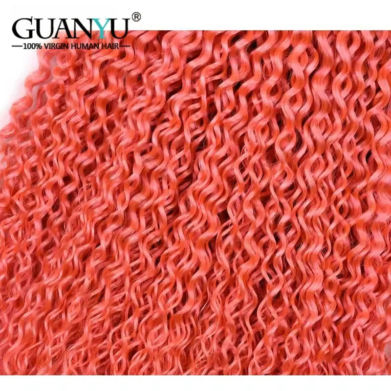 Kinky curly human hair bundles with closure for sew-in wefts by HSF Marketplace