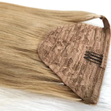 P18-1001 wrap-around human hair ponytail extension in natural blonde, 60g or 100g ponytail hair piece