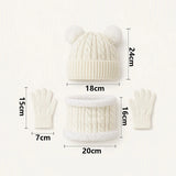 Children's thermal knit fleece winter set with hat, scarf, and gloves by HSF Marketplace