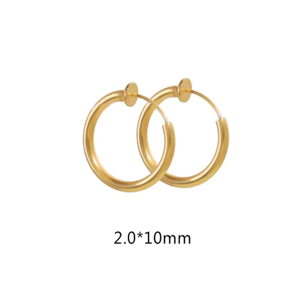 6-piece stainless steel textured hoop earrings for DIY jewelry making by HSF Marketplace