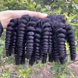 Funmi Loose Human Hair Bundles With Closure Brazilian Virgin Human Hair Weave 4x4 HD Lace Human Hair Wavy And Wet Extensions