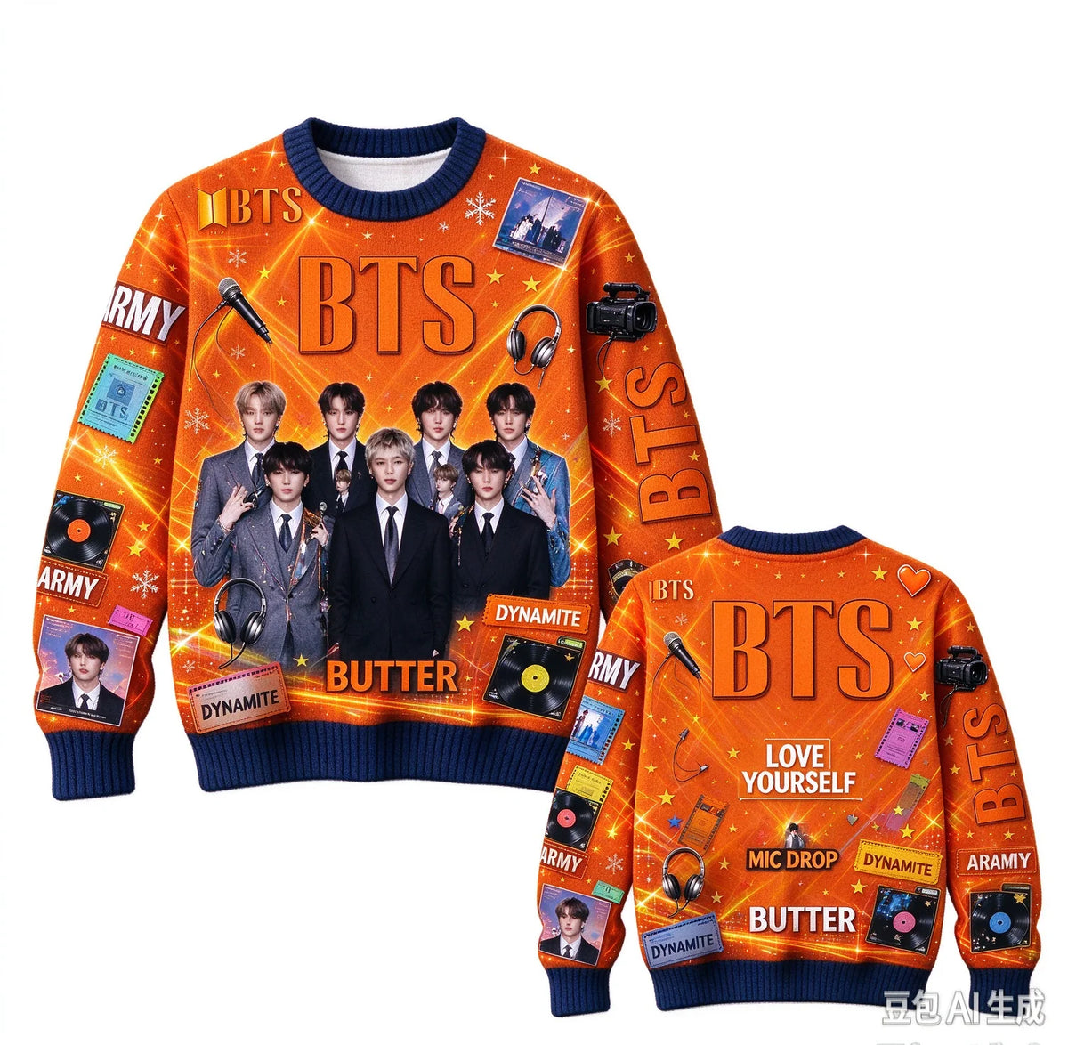 BTS Love Yourself ARMY sweatshirt by HSF Marketplace, K-pop fan apparel in a casual design