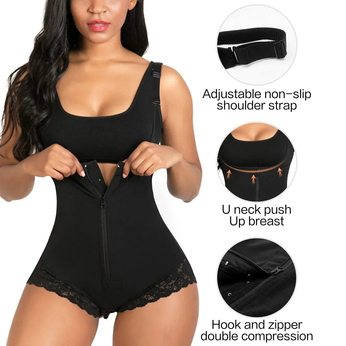 Reducing and shaping girdle body shapewear for women with waist trainer and tummy control design