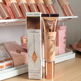 Charlotte Smooth Lip Liner and Lipstick, Tilbury Cosmetics liquid foundation makeup product tube and packaging