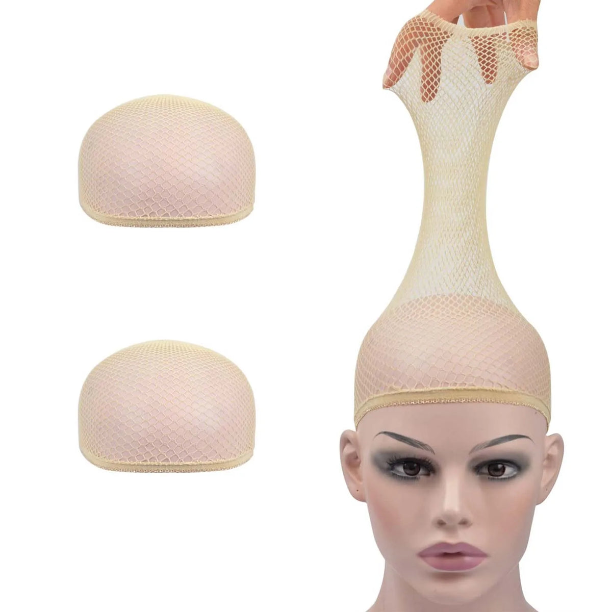 Mesh Wig Cap Nylon Hair Net New Stretchable Elastic Hairnets Fashion Mesh Weaving Wig Caps for Women Making Wig