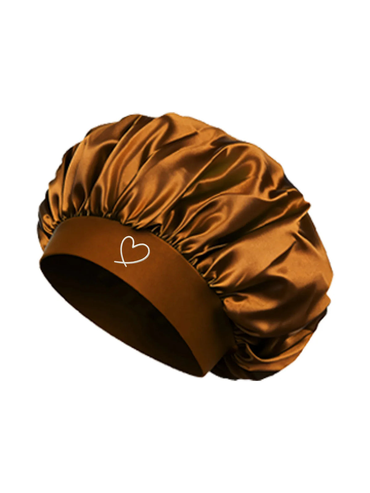 Women's satin sleep bonnet with fashionable wide brim for nighttime hair protection HSF Marketplace