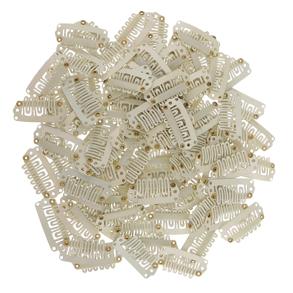 50/20pcs 2.3cm-3.2cm Black Brown Color Wig Clips Snap Clip For Hair Extension Wig Weft Wig PP Hairpins Large Clips Styling Tools