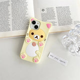 Rilakkuma bear iPhone 17 Pro Max soft silicone phone case by HSF Marketplace