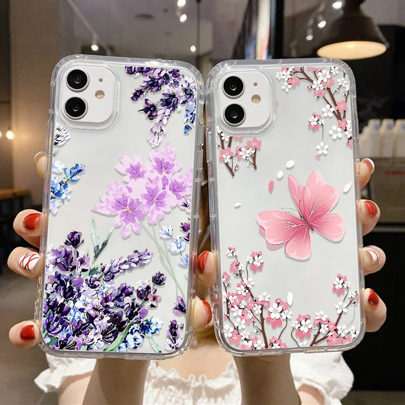 Flower phone case for iPhone 17, 18 Pro Max, 15, 14, 13, 12, and 11 by HSF Marketplace