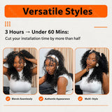 15A Small Spirals Curly Miracle Knots Feather Crochet Human Hair For Boho Braiding Invisible Knot PreSeparated Knotless Kinky Curly Crochet Human Hair Extensions Reusable Pre Looped Natural Black Crochet Bundles With String B