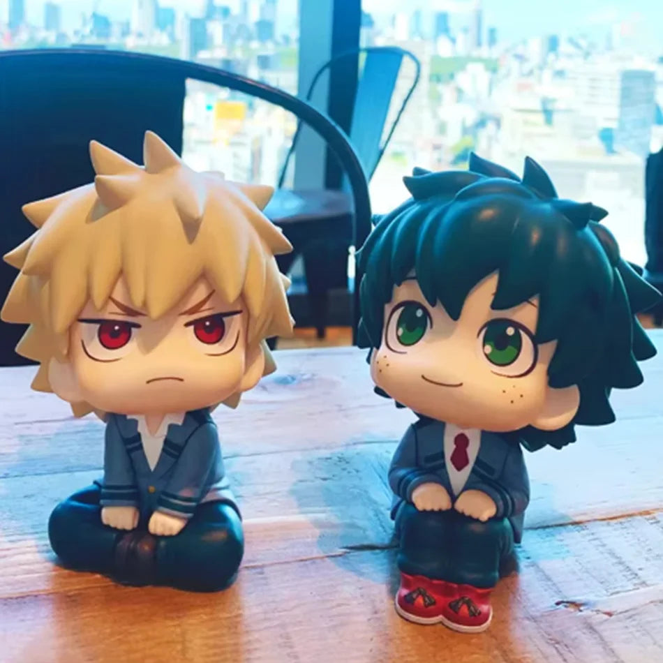 Anime Nendoroid collectible figures of Bakugou, Midoriya, Todoroki, and Toga by HSF Marketplace