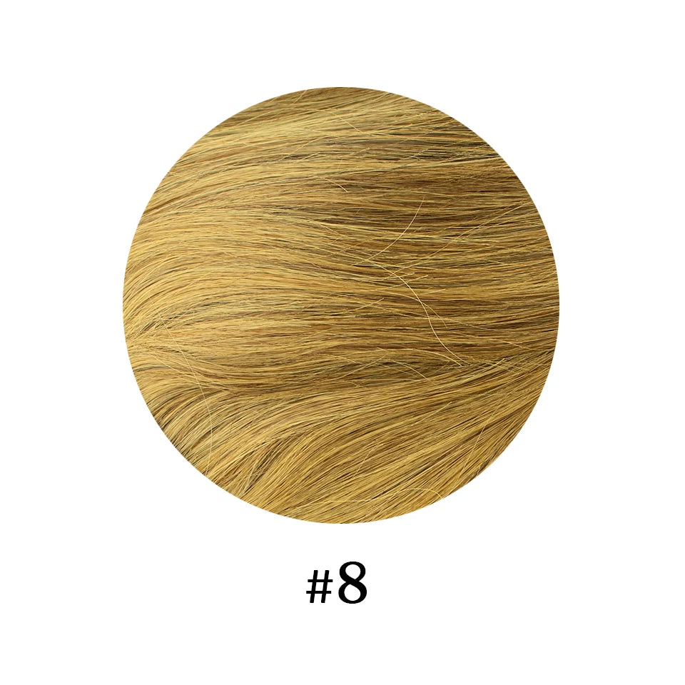 10-inch straight Brazilian Remy human hair clip-in extensions with 5 clips, natural hairpiece by HSF Marketplace