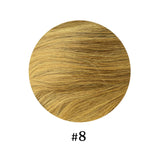 10-inch straight Brazilian Remy human hair clip-in extensions with 5 clips, natural hairpiece by HSF Marketplace