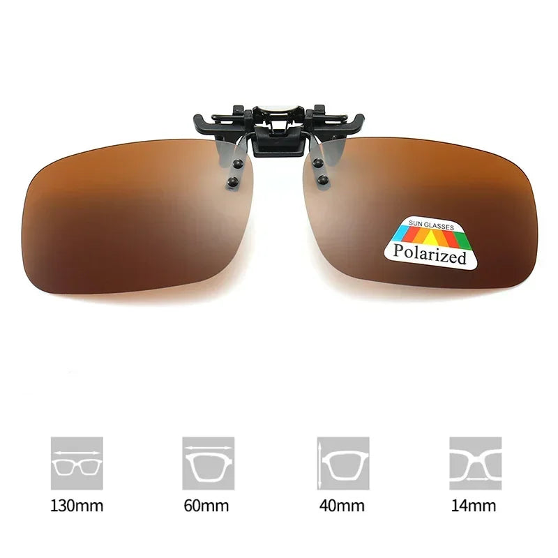 HSF Marketplace polarized sunglasses clips for glasses, night driving vision, UV400 outdoor shades, high-definition sun protection