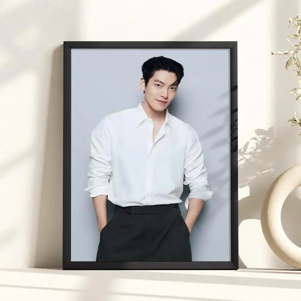Kim WooBin celebrity portrait style poster for home decor, K-culture merch by HSF Marketplace