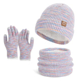 Warm winter beanie hat, scarf and gloves set by HSF Marketplace for cold weather