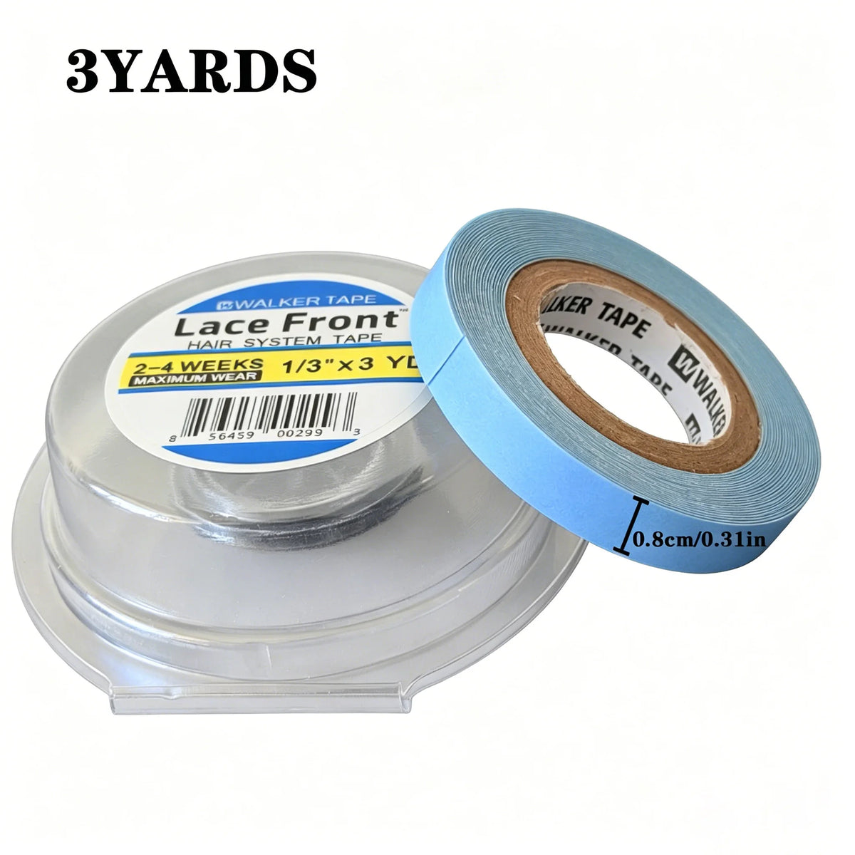 Blue lace front wig tape, double-sided adhesive for hair systems by HSF Marketplace