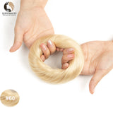 Brazilian human hair bun ponytail hairpiece with scrunchie for women’s updo chignon, HSF Marketplace