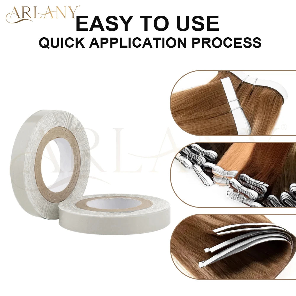 ARLANY 3Yards Single Sided Tape Roll for Tape In Extensions Replacement Hair System Tape Roll Invisible Extensions Strong Hold