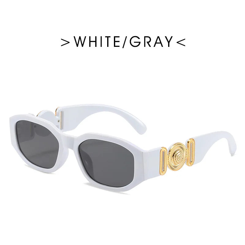 Vintage square luxury sunglasses by HSF Marketplace, featuring a small rectangle frame and stylish design for men and women.
