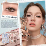 Flower Knows Sweetie Bear Collection 6-color eyeshadow palette with matte and shimmer powder shades