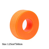 Close-up of breathable silicone gel eyelash tape with microporous design used on false eyelash extensions.