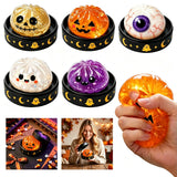 New Halloween Dumpling Squeeze Squishy Toy, Cute Slow Rising Squeeze Stress Relief Sensory Toy, Soft Kawaii Halloween Fidget Toy