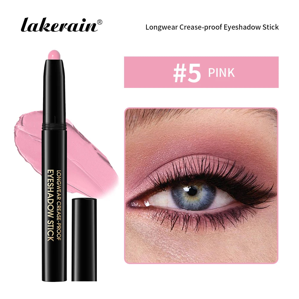 Matte and shimmer waterproof eyeshadow liner sticks with metallic glitter finish for eye makeup and highlighting