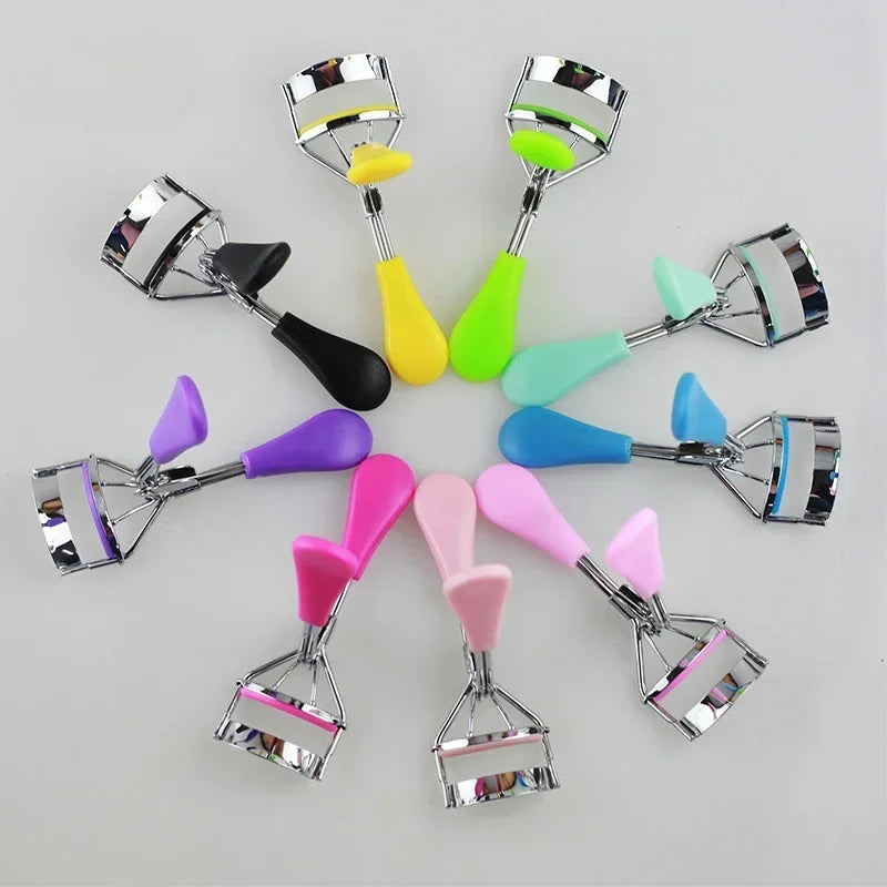 Multicolor woman eyelash curler from HSF Marketplace with professional makeup tools for lash lifting and curling.