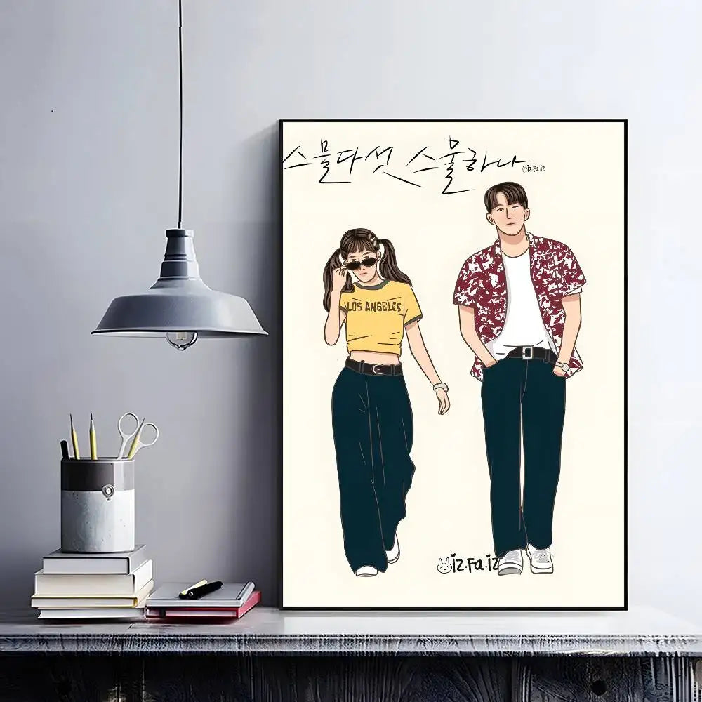 Korean anime poster featuring Twenty Five Twenty One artwork for home decor by HSF Marketplace