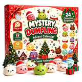 2026 Christmas advent calendar with 24 dumpling squishy fidget sensory toys in a mystery gift box