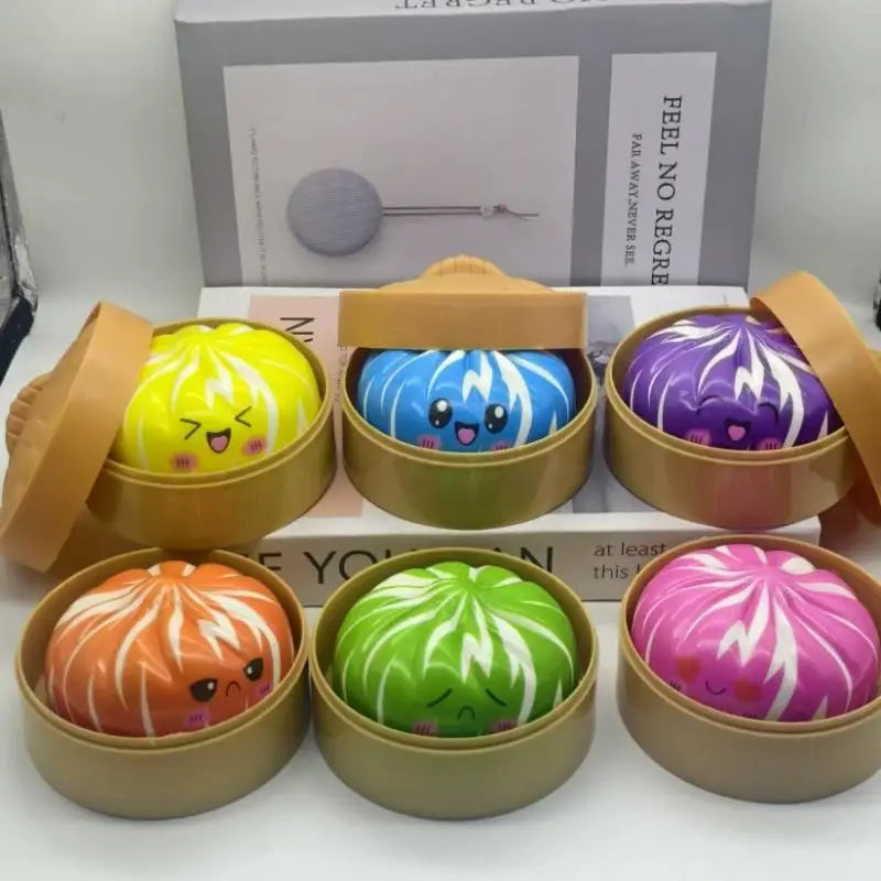 2026 NEW Slow Rising Dumpling Squishy Mystery Style Steamed Bun Squeeze Toy Soft Kawaii Stress Relief Fidget for Anxiety Relief